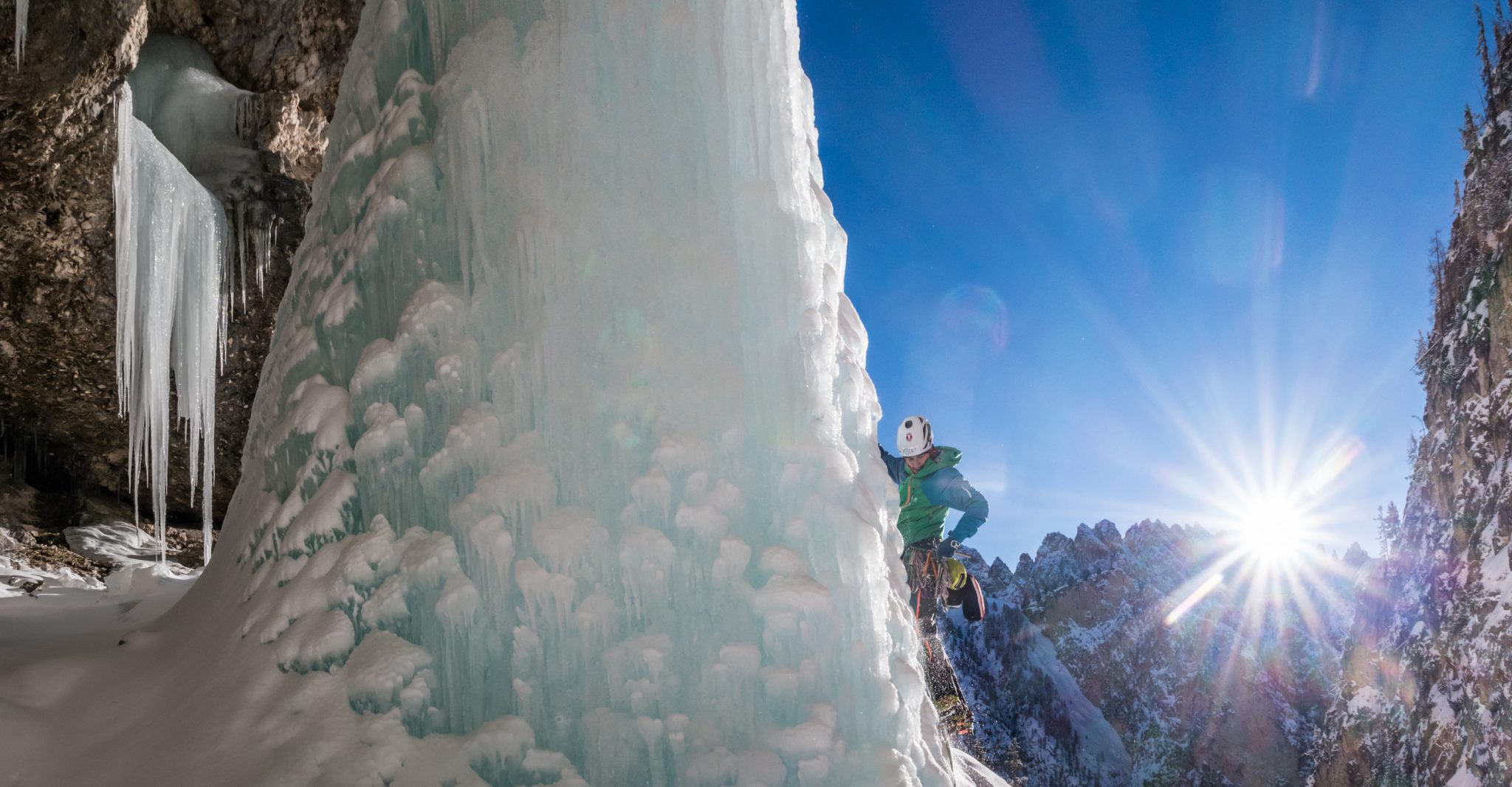 I Droc - Eisklettern in der Sonne