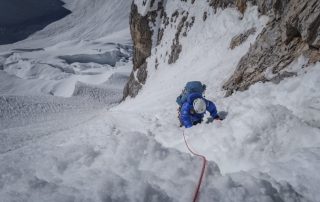 Bananaridge - steiler Ausstieg zum C2