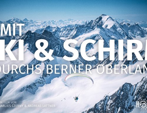 Mit Ski und Schirm durchs Berner Oberland